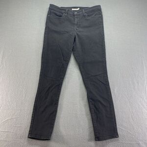 Levis Jeans Womens 31 Black Straight Leg Mid Rise 311 Shaping Skinny‎ Stretch